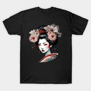 Tattoo Art Beautiful Japanese Traditional Geisha T-Shirt